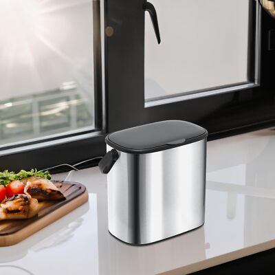 MoNiBloom 1.3-Gallon Small Hanging Trash Can for Kitchen Bathroom Bedroom Liv...