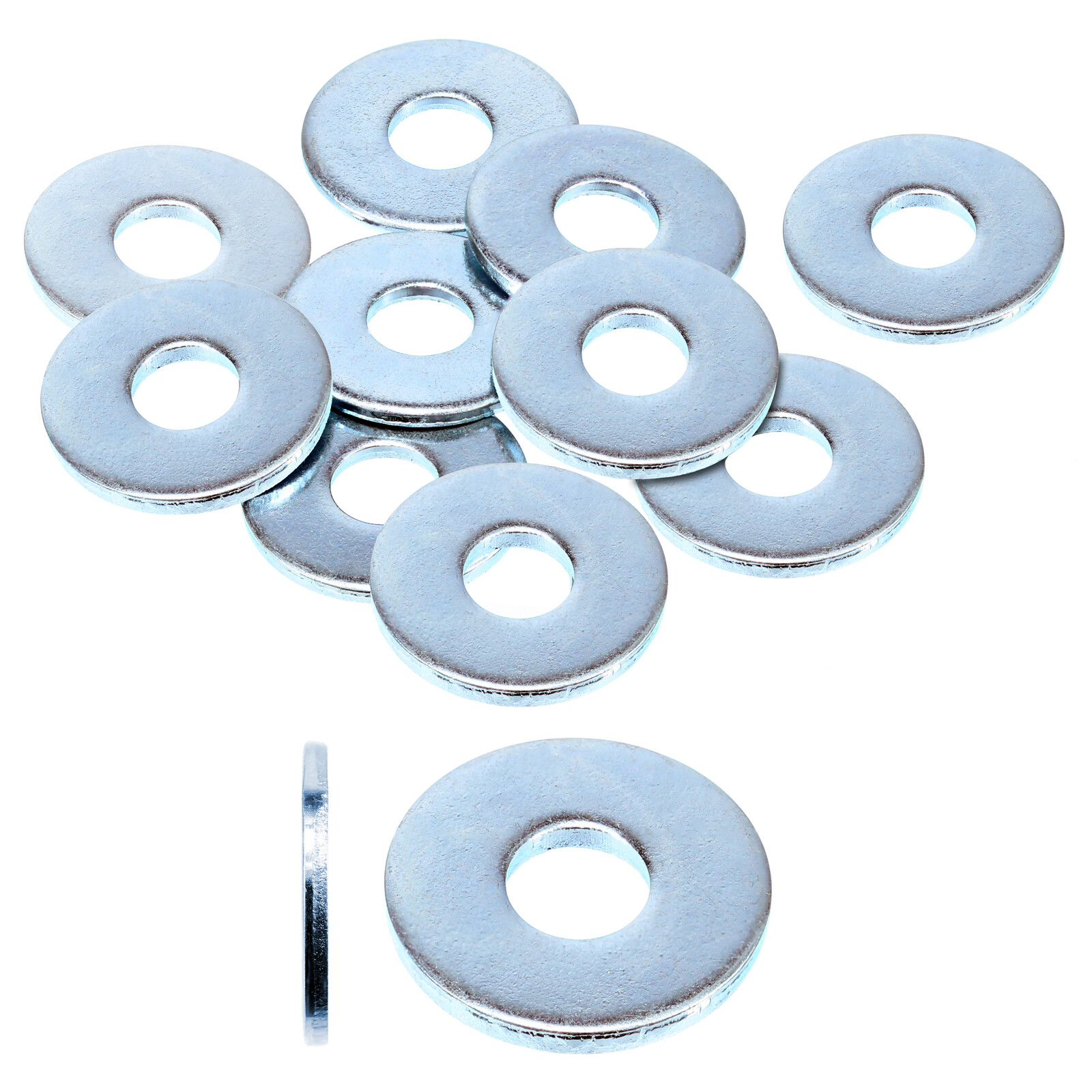 Unterlegscheiben groß DIN 9021 Form A M2-M36 Stahl verzinkt VZ Karosseriescheibe