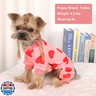 Dog Pajamas Small Sized Dogs Girl Boy Super Soft Puppy Clothes Fleece Puppy Pjs Jammies 4 Leg for Chihuahua Yorkie Winter Spring Onesies Jumpsuit Clothing Cute Pet Outfits Pink Love Heart, M
