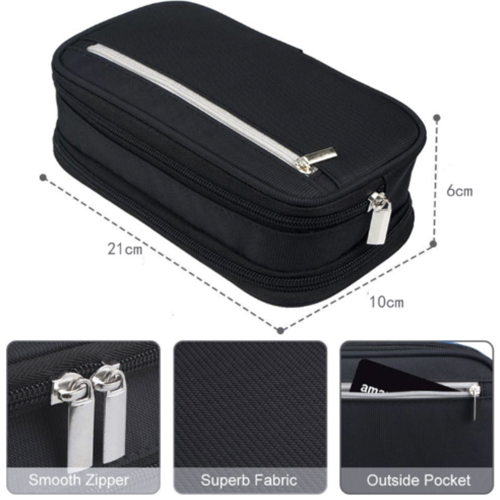 Case Large Big Capacity Pencil Pouch Bag For Kids Boys And G