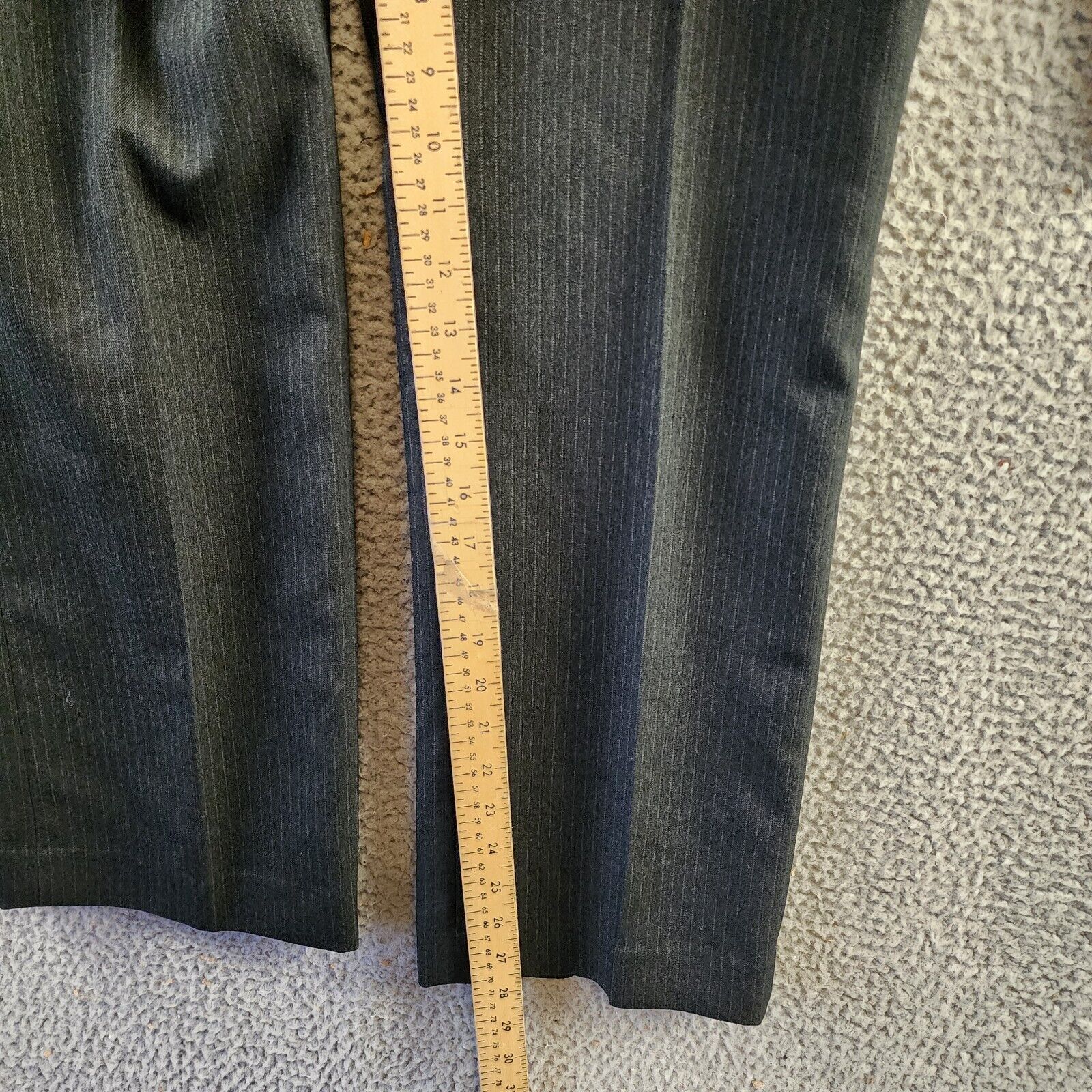 Le Suit Petite Two-Button Pinstriped Pantsuit Women's 10P Black Single Breasted - Picture 15 of 18