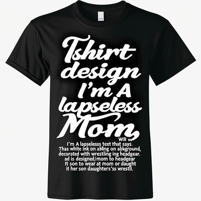 I'm A Lapseless Wrestling Mom We Don't Do Calm Things Black TShirt with