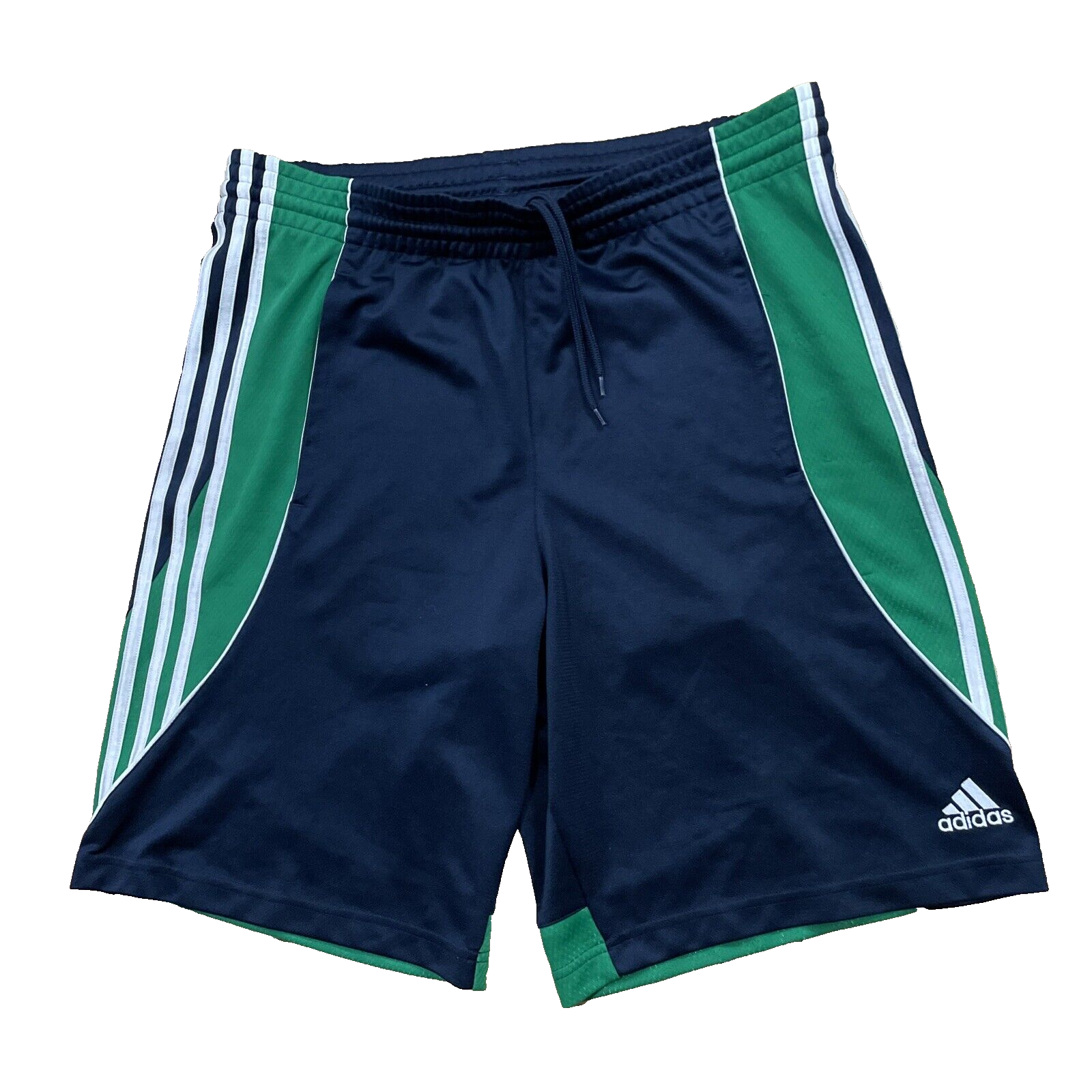【2025年製 新品】 ADIDAS Run Stripe 3 Trefoil Green Blue S Men Shorts Mesh Y2k ウェア