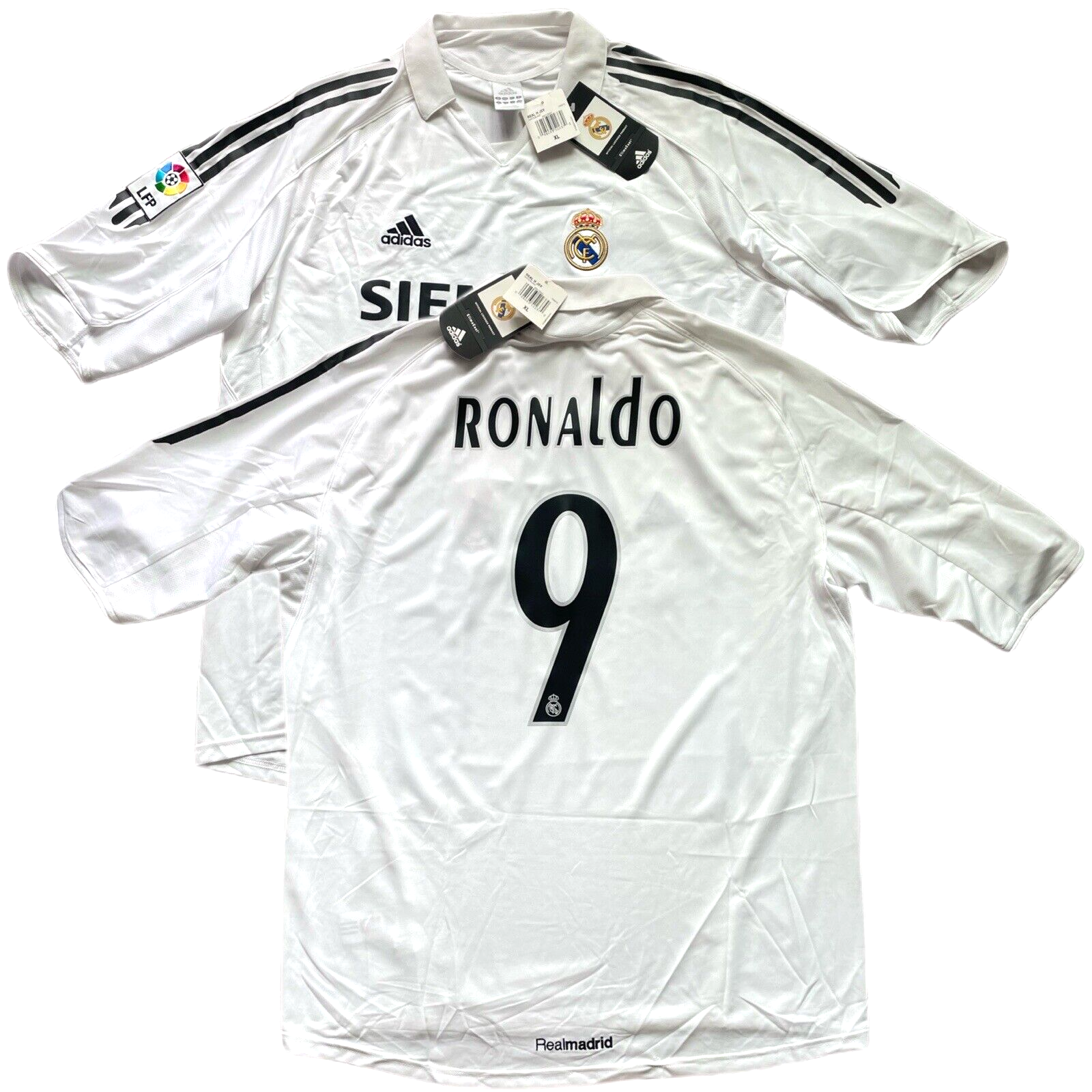 2005/06 Real Madrid Home Jersey #9 Ronaldo XL Adidas Soccer