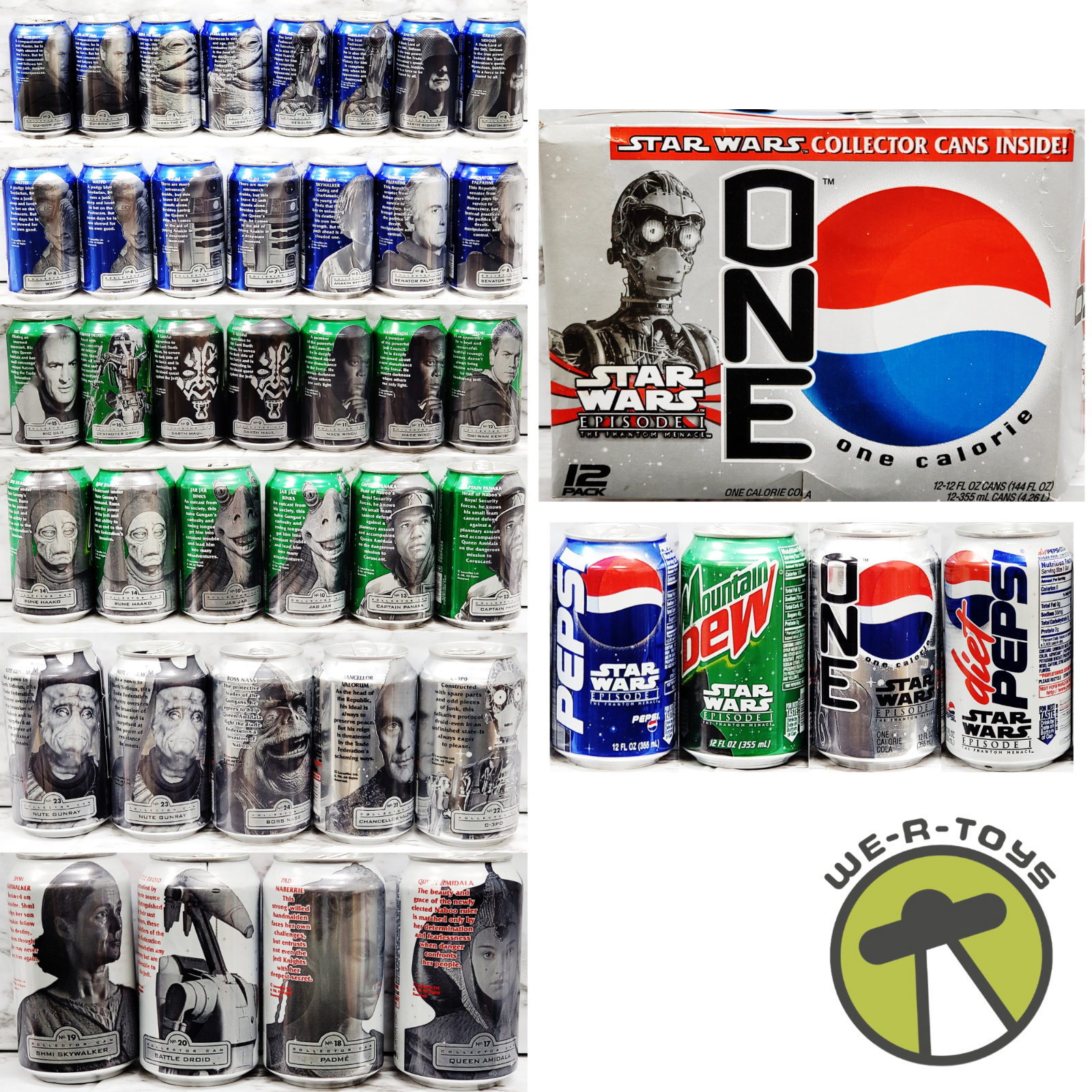 STAR WARS EPISODE I PHANTOM MENACE MOUNTAIN DEW PEPSI CANS | eBay