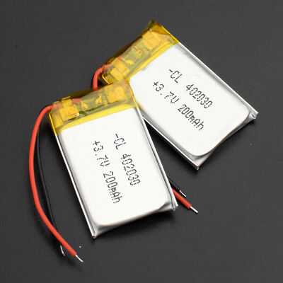3.7V 200mAh 300mAh Polymer Li po battery 402030 For Sat Nav GPS headset watch US