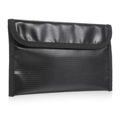 Bisofice Fireproof Document Bag Zipper Closure Cash  Storage Waterproof C5C3