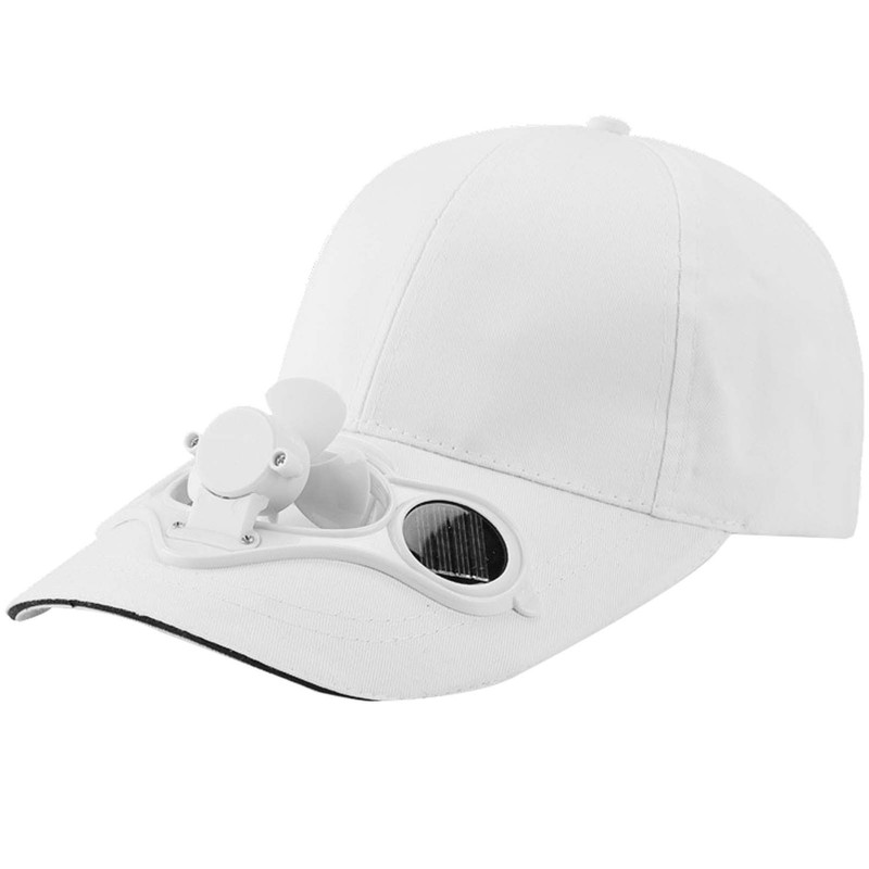 Summer Solar Panel Powered Cooling Fan Baseball Caps Outdoor Charging Sunscreen
