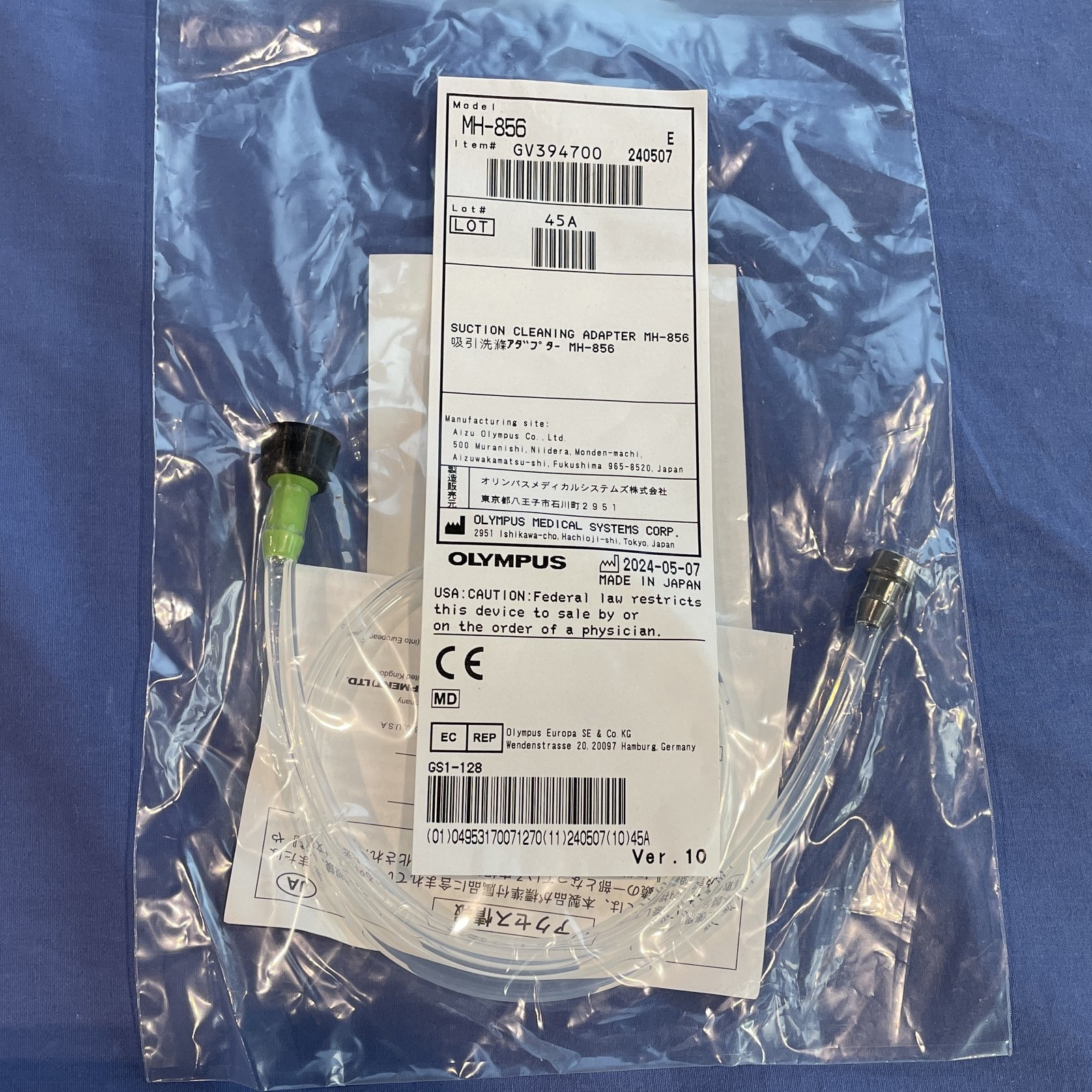Olympus MH-856 Suction Cleaning Adapter Washing Tube Endoscopy