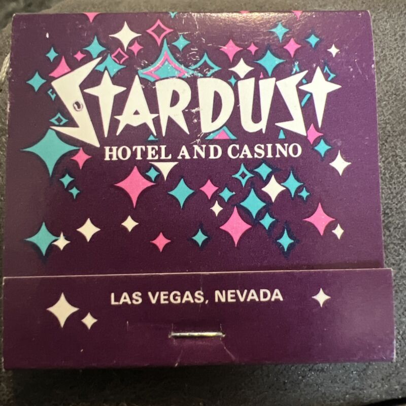 VNTG ORIGINAL 1960’s STARDUST Las Vegas Hotel & Casino Matches. NEVER STRUCK.