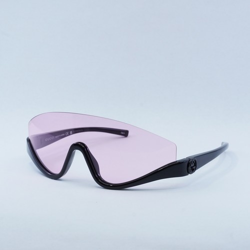 Pre-owned Gucci Gg1650s 002 Shiny Black/pink 99-1-110 Sunglasses