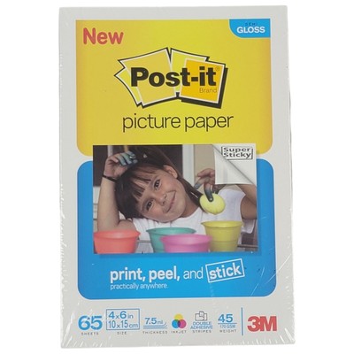 Post-it Picture Paper Semi Gloss 65 Sheets 4'' x 6''
