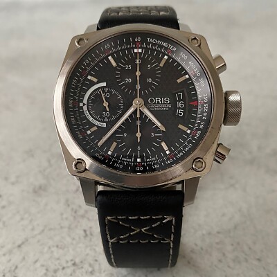 Oris BC4 Chronograph 7616 Automatic Black Dial Quickset Date Watch - Papers