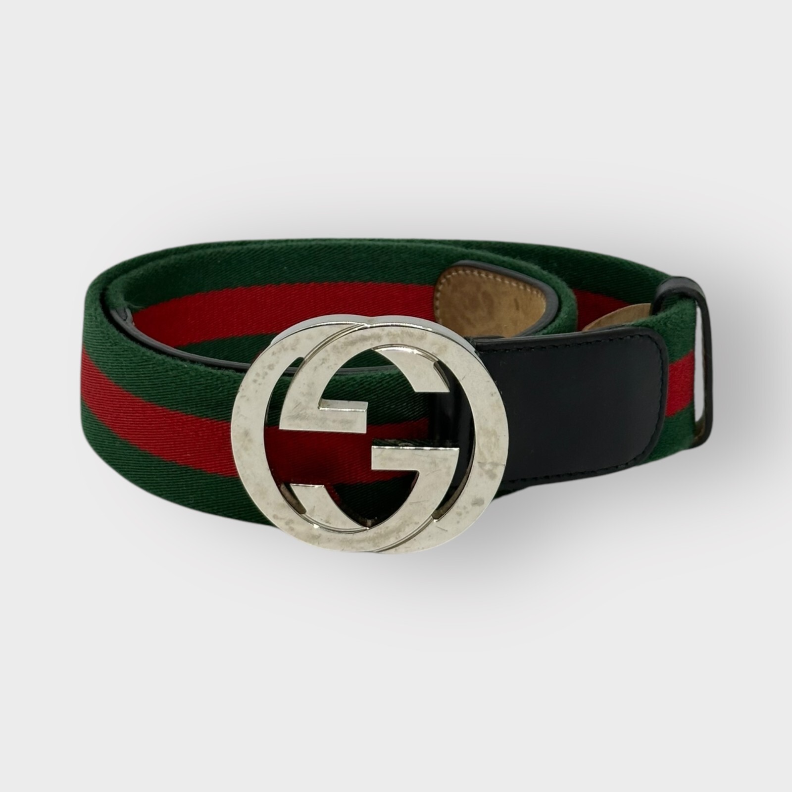 Authentic Gucci Belt Web Green and Red Interlocking G Authentic Gucci Belt Web Green and Red Interlocking G