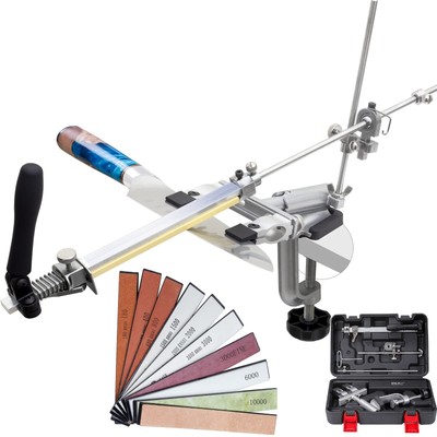 CWOVRS Knife Sharpening Kit, RUIXIN PRO RX-009 Knife Sharpener, 360° Flip R