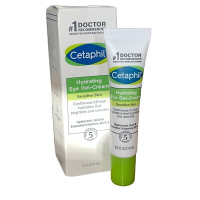 Cetaphil Hydrating Eye Gel Cream - 0.5 oz Sensitive Skin NEW IN BOX