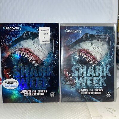 Shark Week: Jaws of Steel Collection (3-DVDs 2010) Discovery Channel NEW SEALED