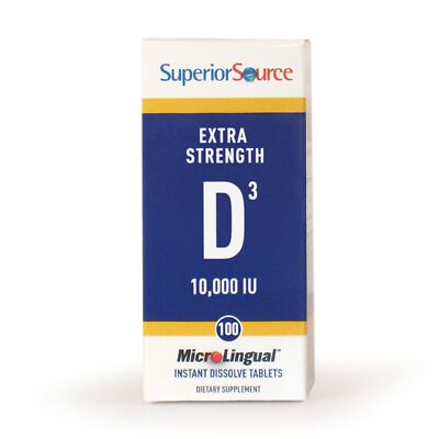 Superior Source Витамин D 10 000 МЕ - Extra Strength 100 Sublingual Tablet