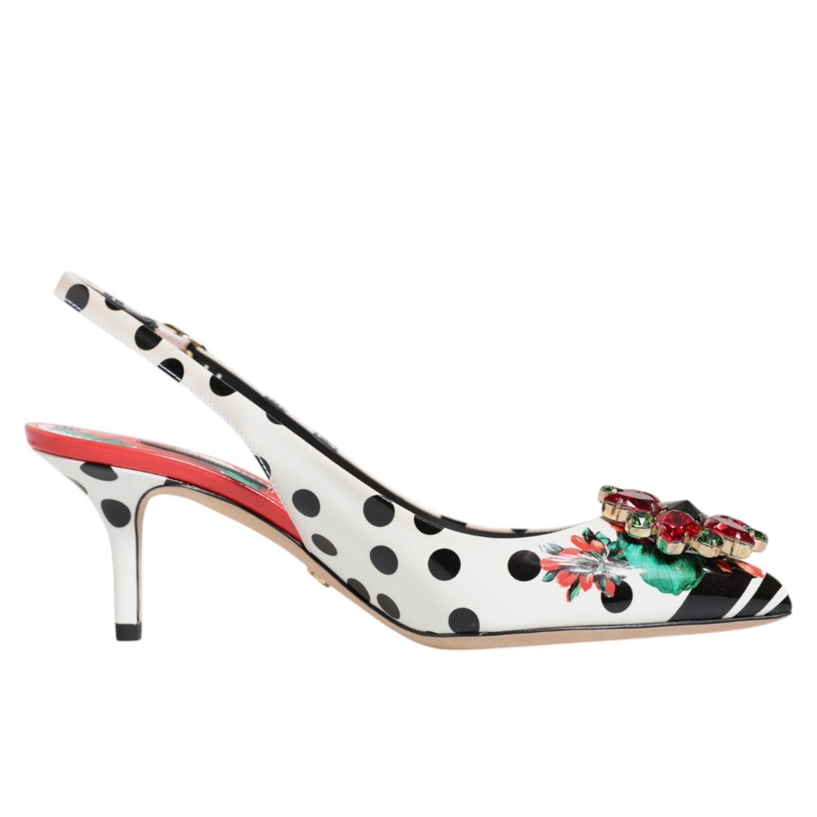 DOLCE & GABBANA Shoes Multicolor Crystal Heels Slingback