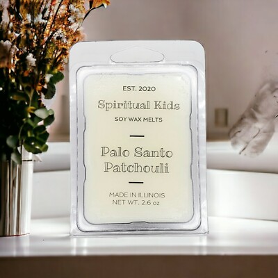 Palo Santo Patchouli Soy Wax Melts 6ct 2.6oz Poured with Fragrant/Essential Oils