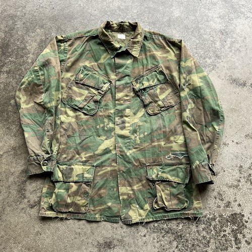 米軍ベトナム戦争/60s/ERDLリーフ/激レア/LRRPタイプ/極上品 Vintage 60s Vietnam War Era ERDL Tropical Camo Poplin Slant