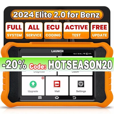 LAUNCH X431 Elite 2.0 Pro Bidirectional OBD2 Scanner Scan Tool for Mercedes-Benz
