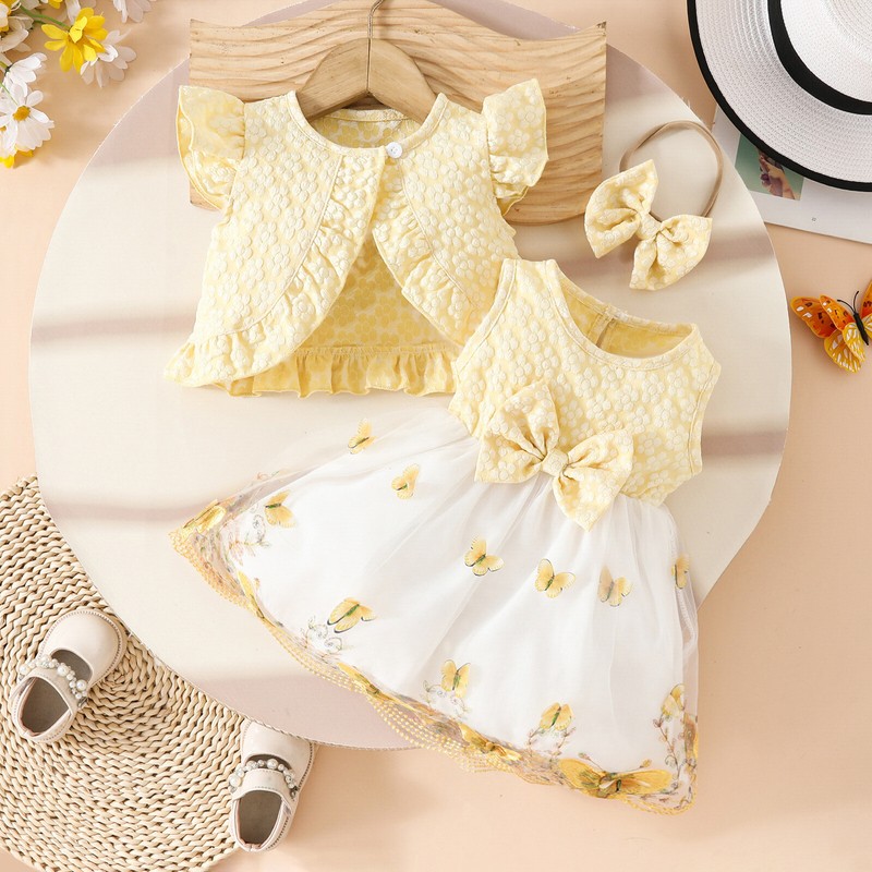 Baby Girls Sundress Holiday Ceremony Tulle Dress Baby Shower