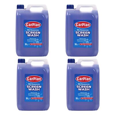 CarPlan All Seasons Concentrated Screenwash 5L x4 Windshield Washer Fluid 20L