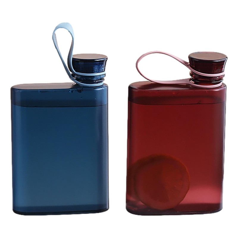 400ml Flat Water Bottle Travel Flask Portable Mug Bpa Free A5 Water Bottle Sport
