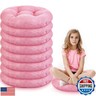 Fumete 8 Pcs 16 Inch Round Floor Cushions for Kids and Toddlers, Flexible Seating Classroom Furniture Floor Pillow for Home, Daycare, Preschool, Yoga and Meditation (Pink)