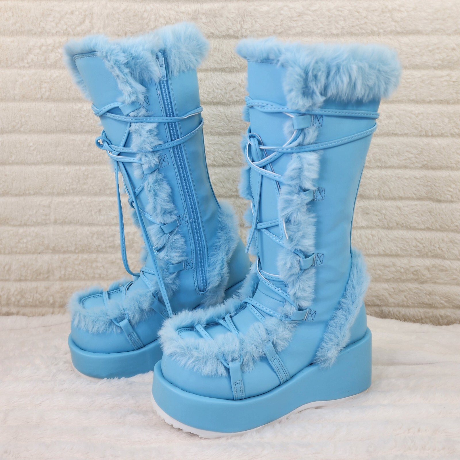 Cubby 311 Stomper Baby Blue Platform Pastel Goth Punk Knee Cubby 311 Stomper Baby Blue Platform Pastel Goth Punk Knee