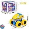 2-5 Years Old Boys Dinosaur Toy, Push and Pull Friction Dinosaur Monster Truck, Suitable for Preschoolers, Birthday, Easter, Halloween Party Gift(Yellow)