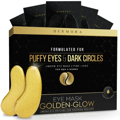 Golden Glow Under Eye Patches (20 Pairs Eye Gels) - Rejuvenating Treatment fo...