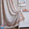 MYSKY HOME Boho Curtains for Living Room Semi Sheer Floral Curtains and Drapes 72 inches Length 2 Panels Farmhouse Room Decor Style Back Tab for Dining Room, Yellow, 50
