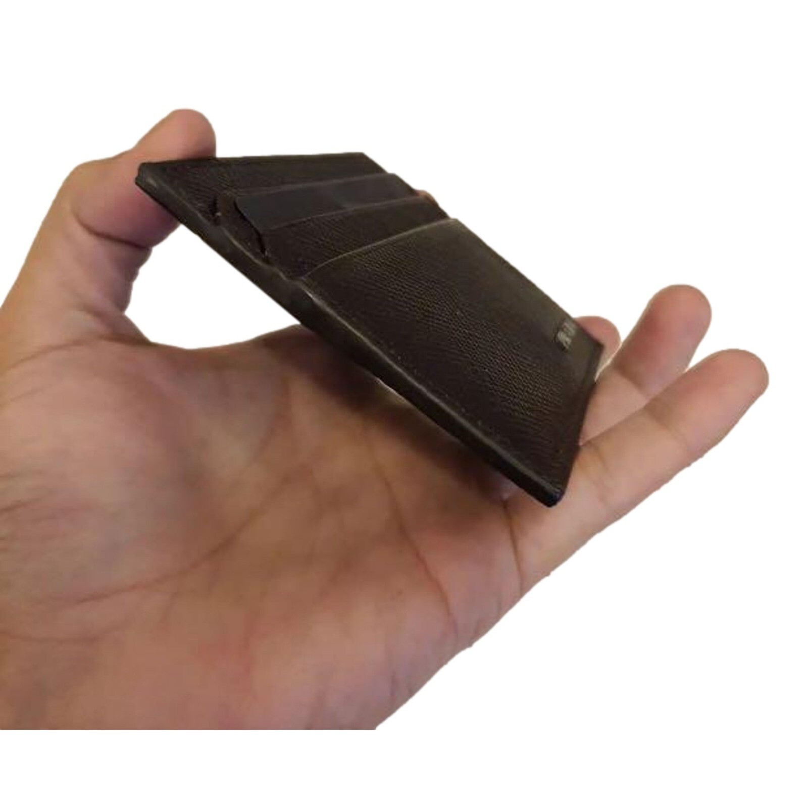 PRADA PRADA SAFFIANO MENS BRUCIATO BROWN CREDIT CARD WALLET