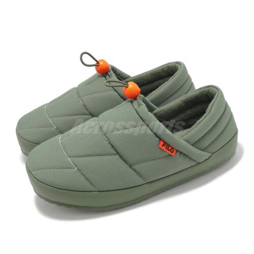 Fila Puffer Matt Green Orange Men Unisex Slip On Casual Fila Puffer Matt Green Orange Men Unisex Slip On Casual