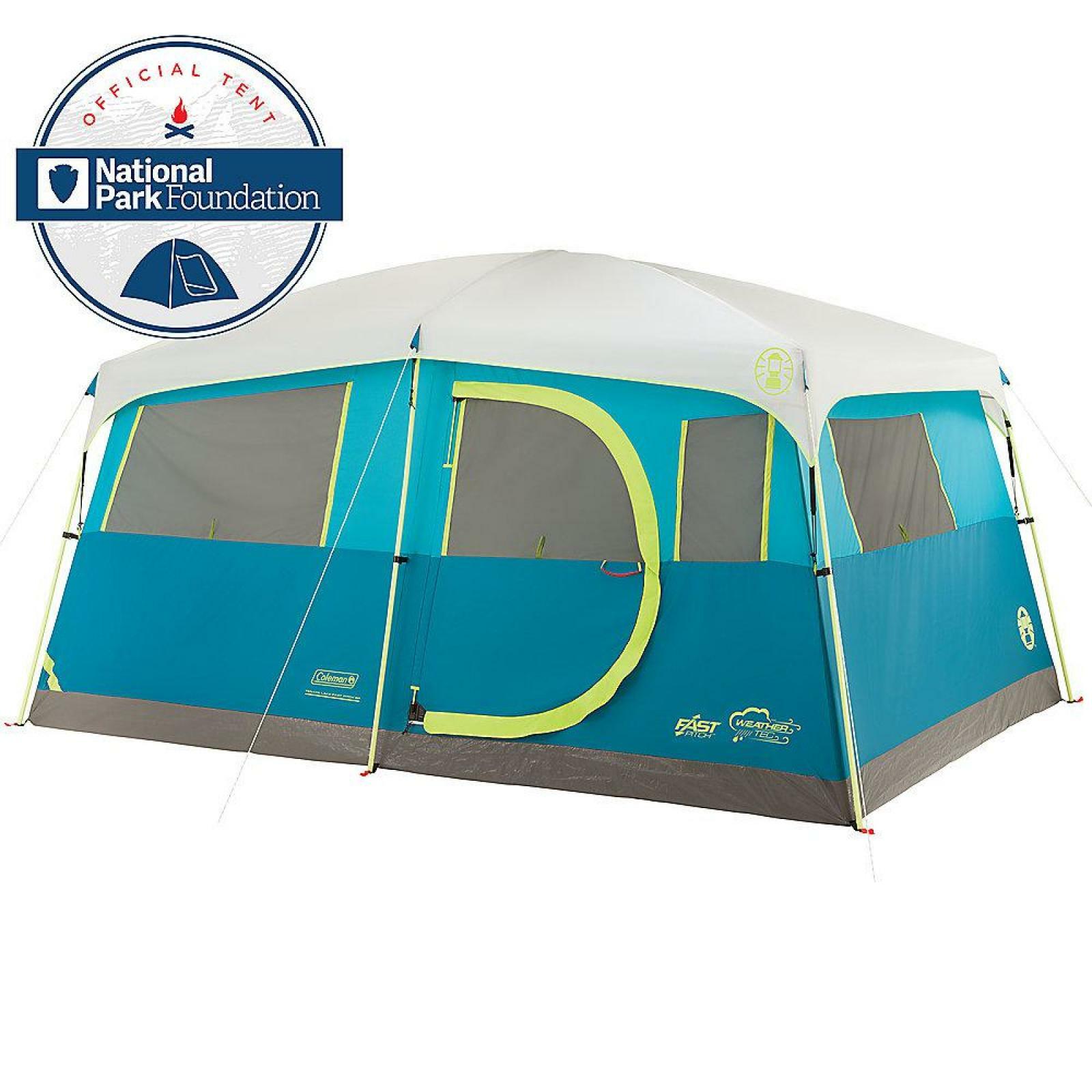 Coleman 8 Person Tenaya Lake Fast Pitch Cabin Tent Closet Durable