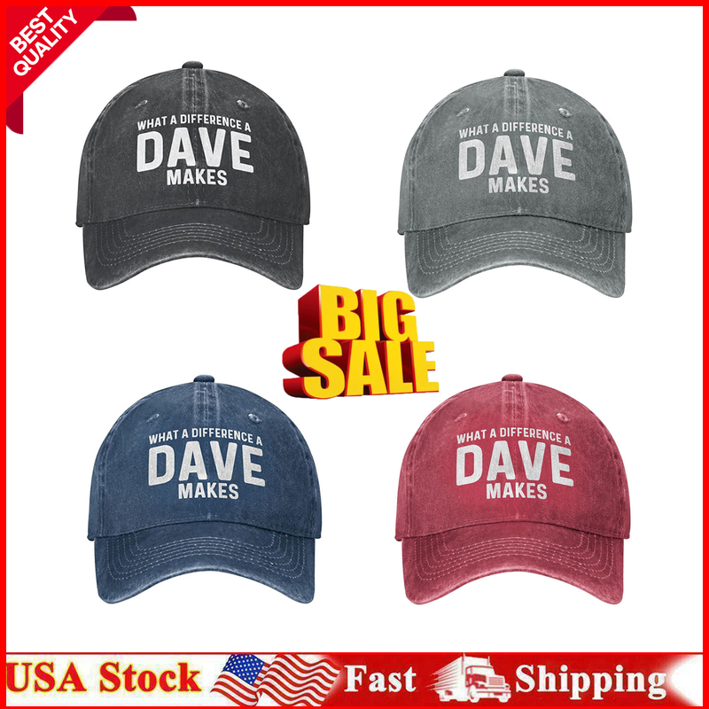 A Difference A Dave Makes Trucker Hat - Retro Cool Baseball Cap