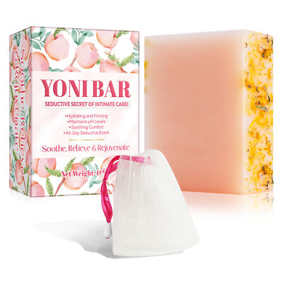 1pc Yoni Soap Bars With Foaming net For Women 100% Handmade Natural PH Balanced