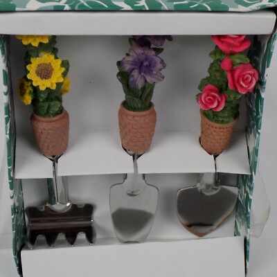 Decorative Garden Tools Stakes Fork Shovel Trowel Flower Pot Decor World Bazaars