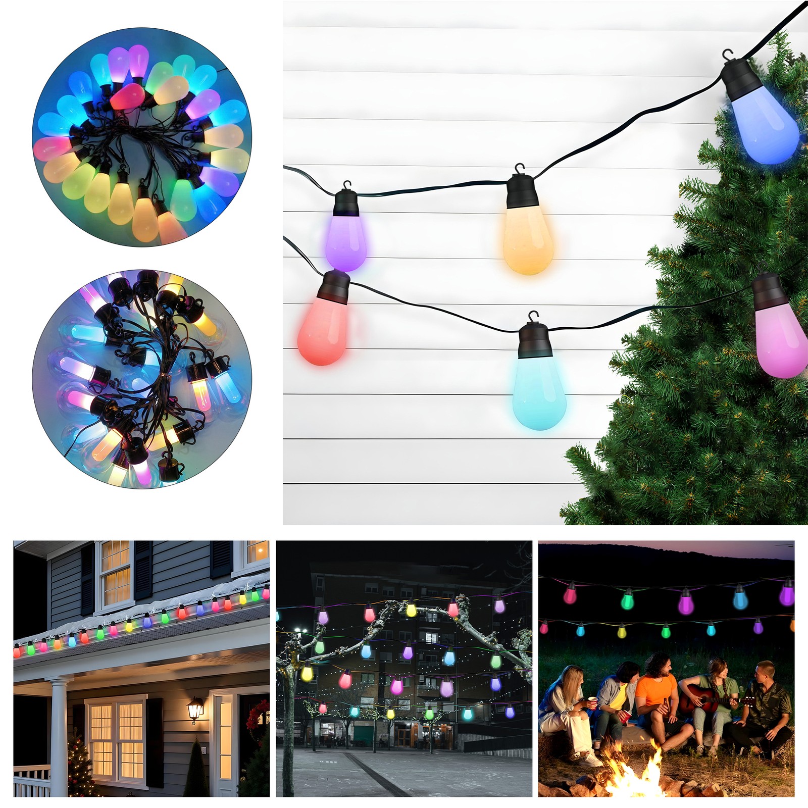 20 RGB LED String Lights 6M USB Remote App Control Waterproof Christmas Lights