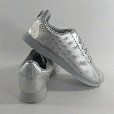 Danskin RESILIENT Womens Lace Up Sneaker Metallic Silver