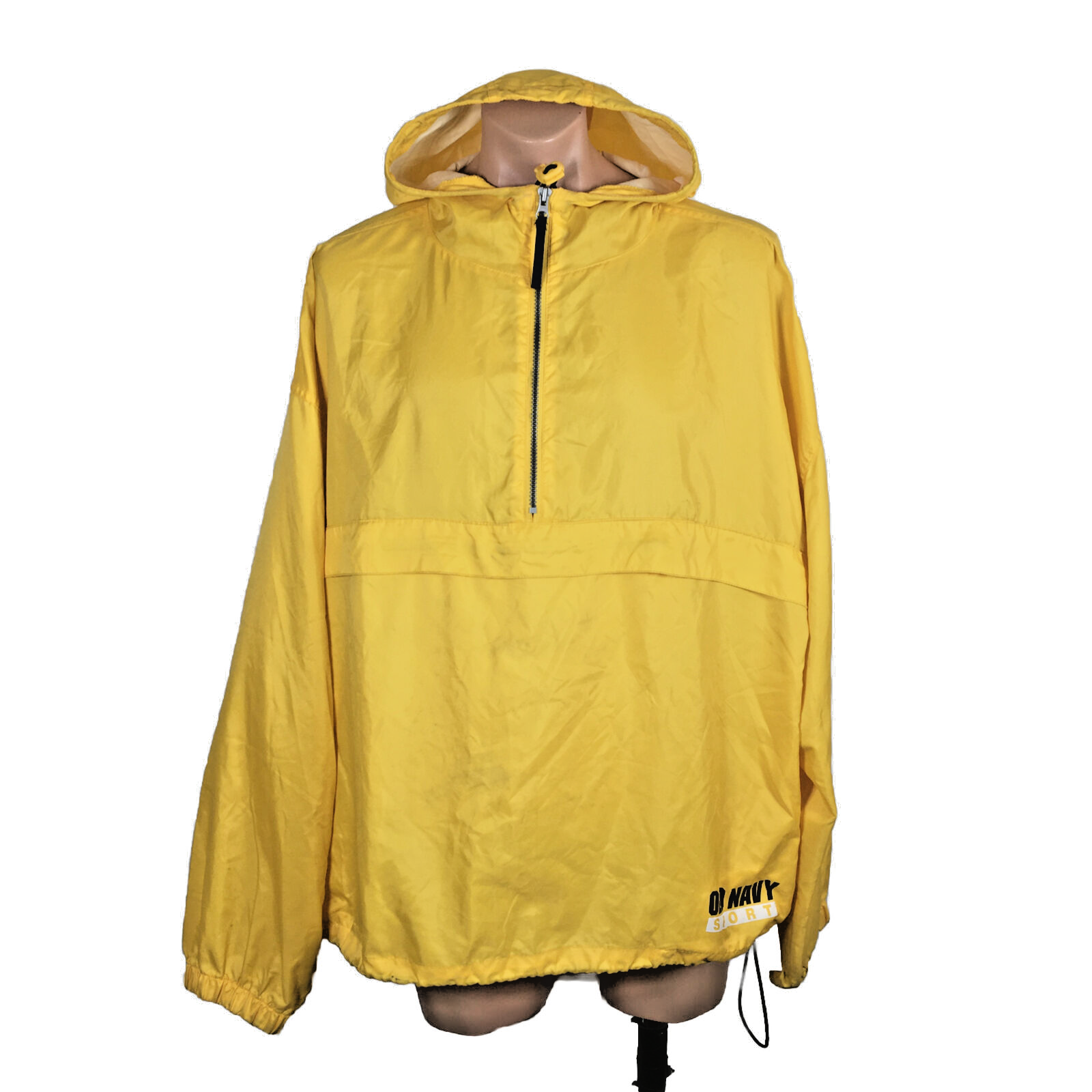 Vintage 90's Old Navy Sport Windbreaker Yellow Pullover Vintage 90's Old Navy Sport Windbreaker Yellow Pullover