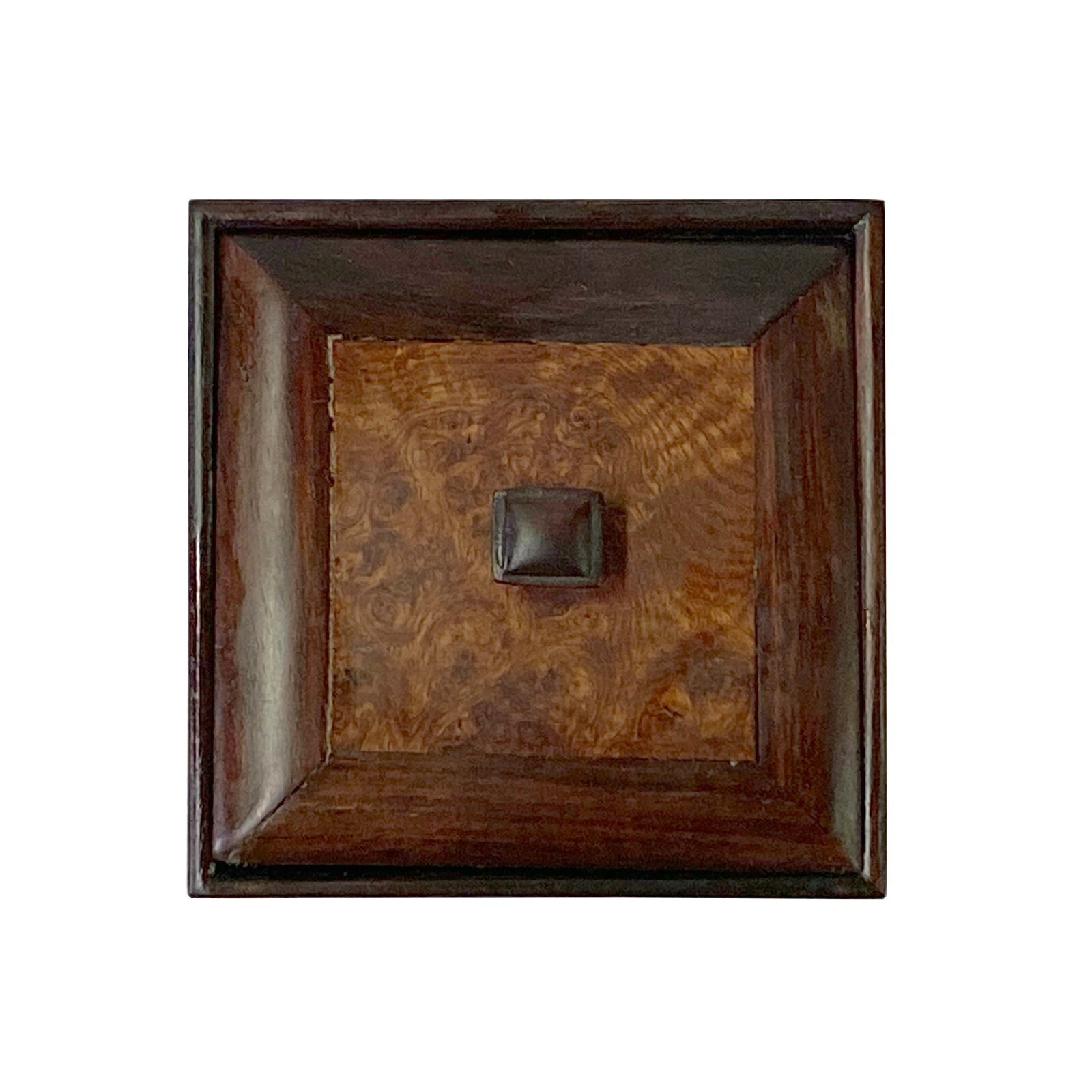 Small Brown Burlwood Pattern Square Storage Accent Box ws2641S Small Brown Burlwood Pattern Square Storage Accent Box ws2641S