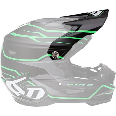 6D Helmets ATR-2 Visor - Phase - Black/Green 72-6101