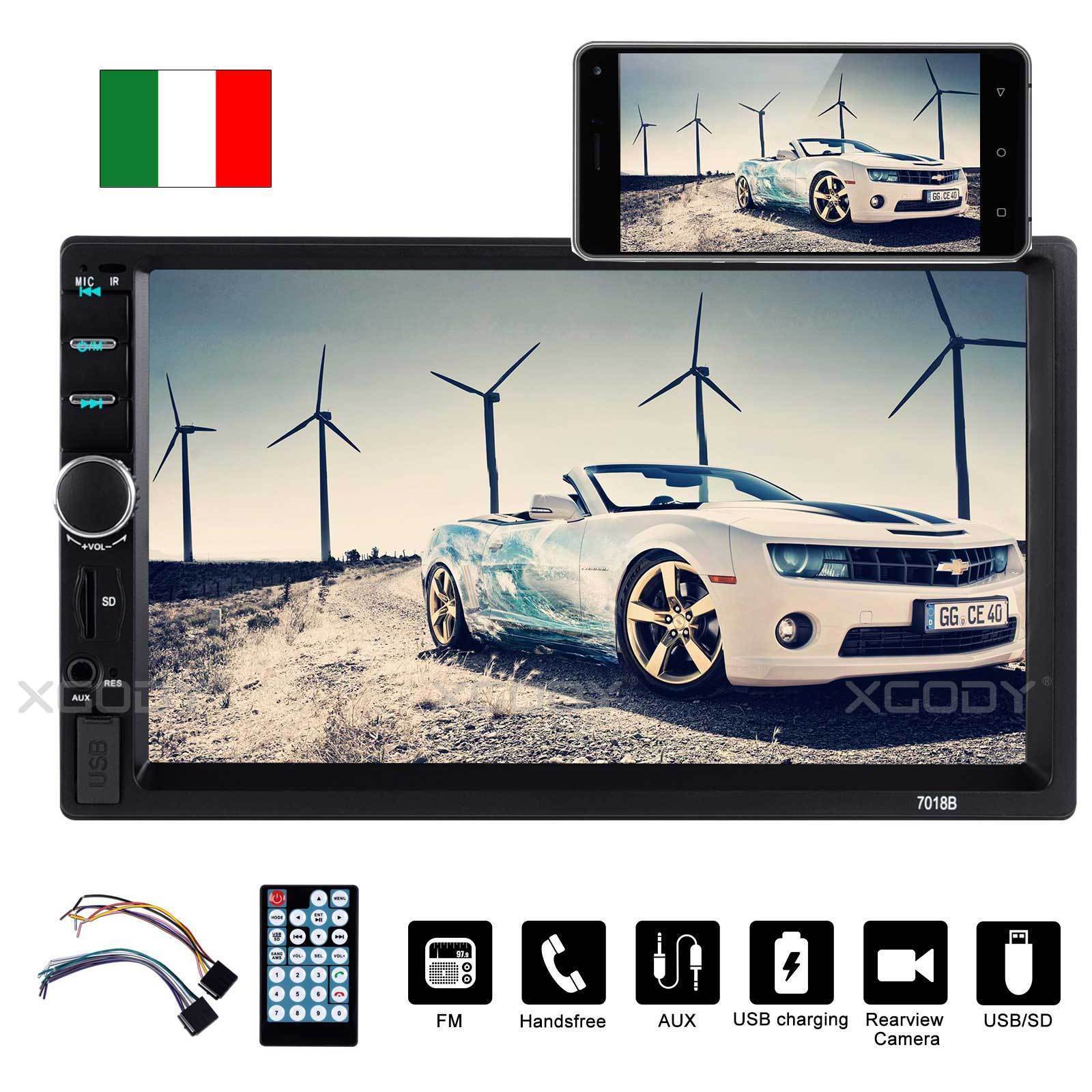 7" Autoradio 2Din Touch Screen MP5 MP3 Player Bluetooth Stereo USB AUX-IN FM hsb