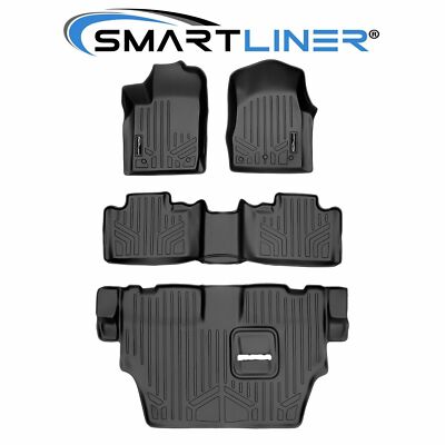 SMARTLINER Custom Fit Floor Mats 3 Rows Liner Set for 2013-2016 Dodge Durango