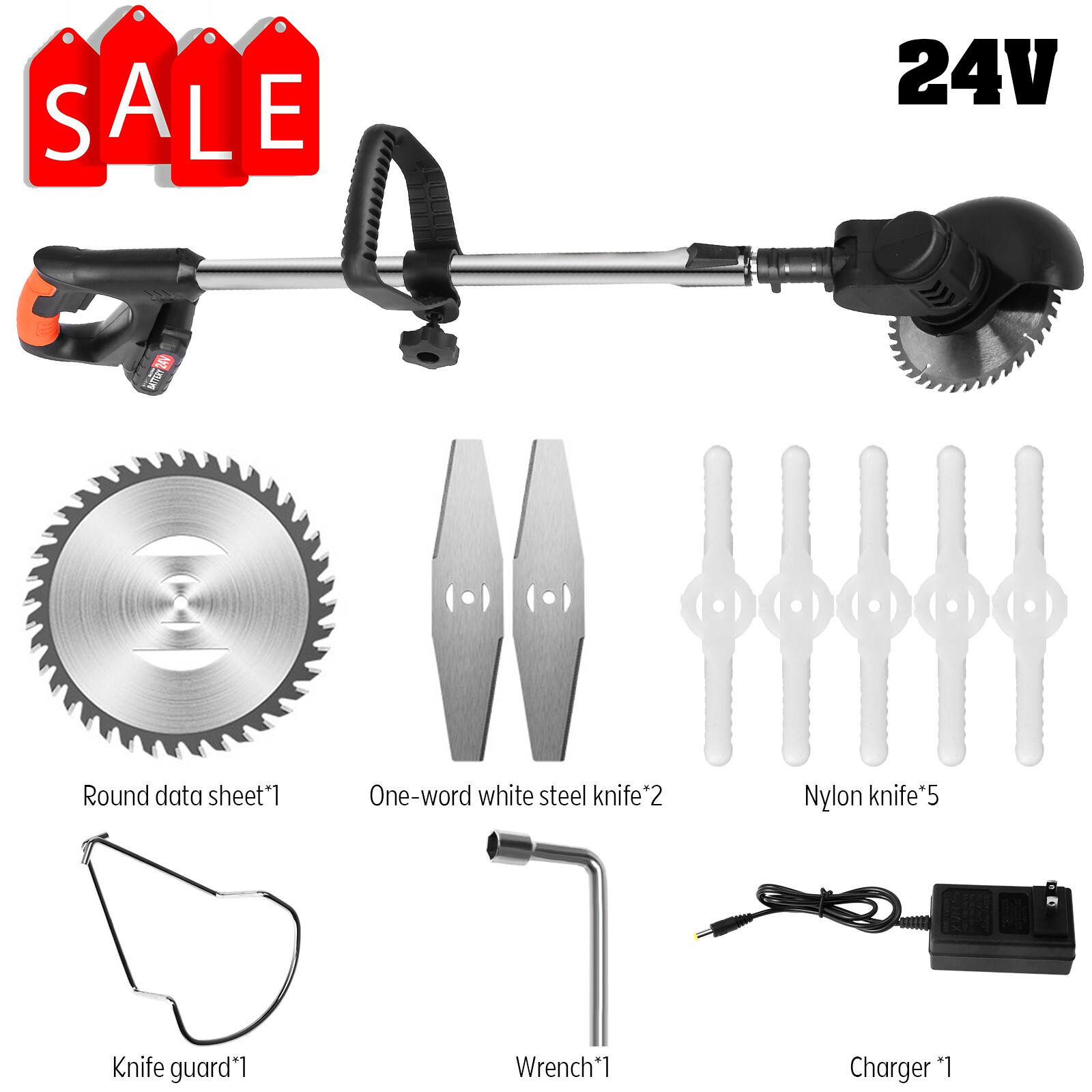Cordless Electric Weed Lawn Eater Edger Yard Grass String Trimmer Cutter mower A