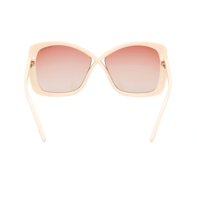 Pre-owned Tom Ford Sunglasses Women Ivory Gradient Rose Butterfly Ft0943 25t 63mm Jasmin In Brown