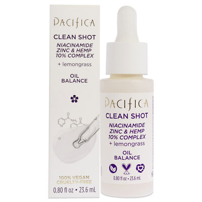 Clean Shot Niacinamide Zinc and Hemp 10 Percent Complex by Pacifica - 0.8 oz